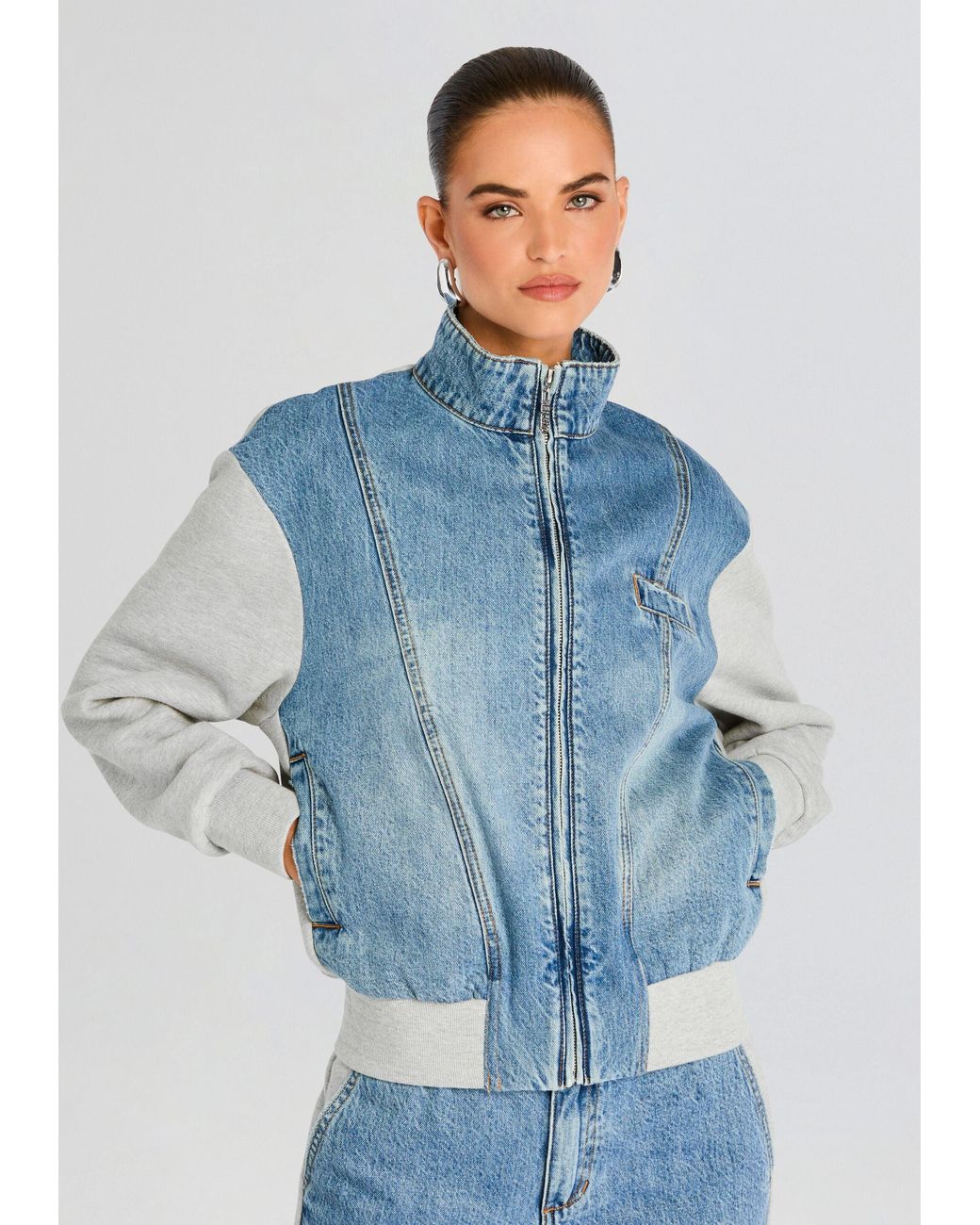 SER.O.YA Blue Page Terry Denim Jacket