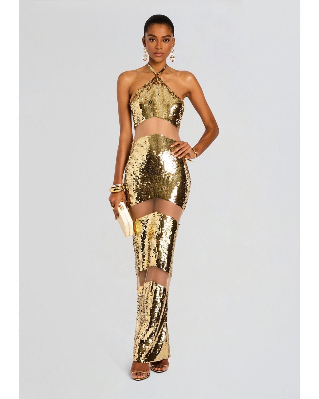 retrofte Kaeli Sequin Dress in White | Lyst