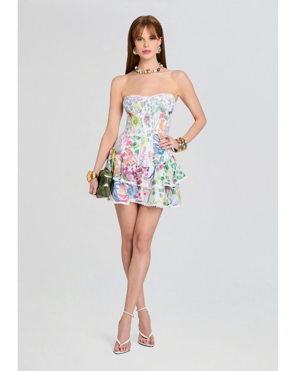 Chatrou Riz Charo Ruiz Sora Short Dress in White | Lyst