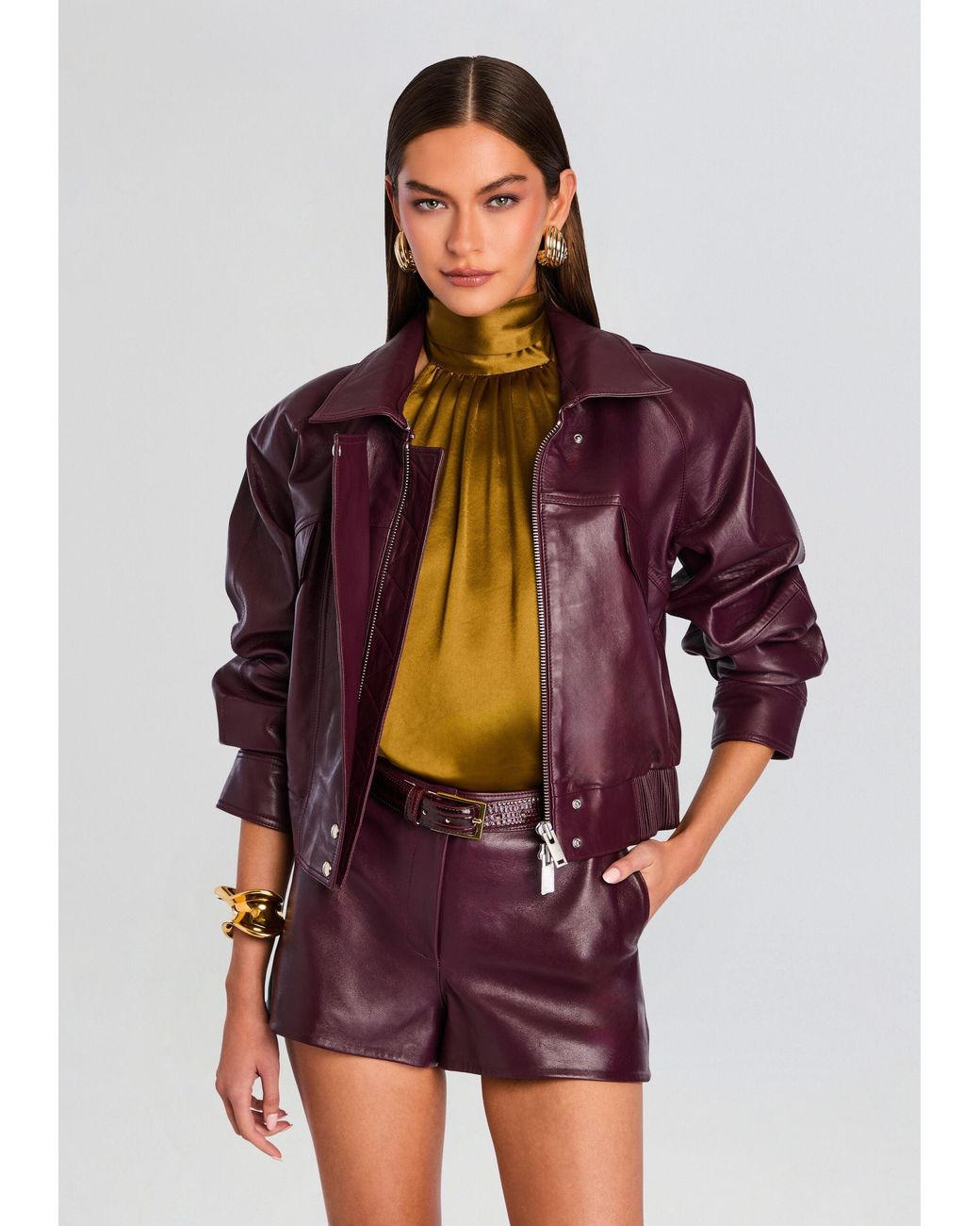 retroféte Purple Lykke Leather Jacket