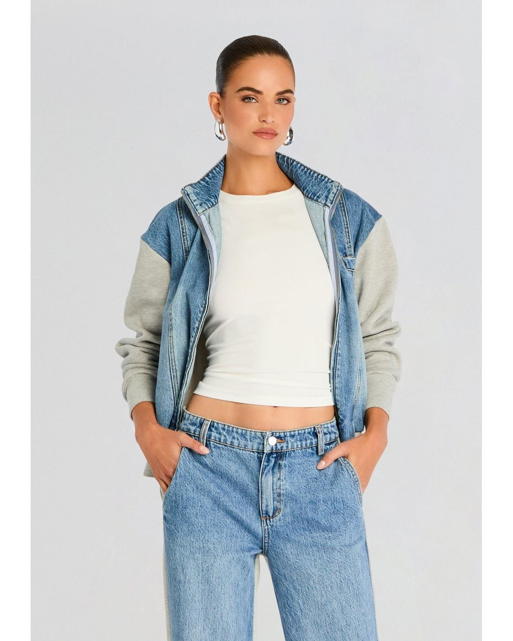 SER.O.YA Blue Page Terry Denim Jacket