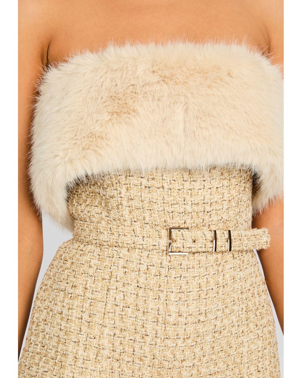 retroféte White Concetta Tweed Romper