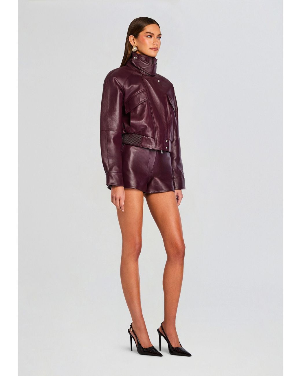 retroféte Purple Lykke Leather Jacket