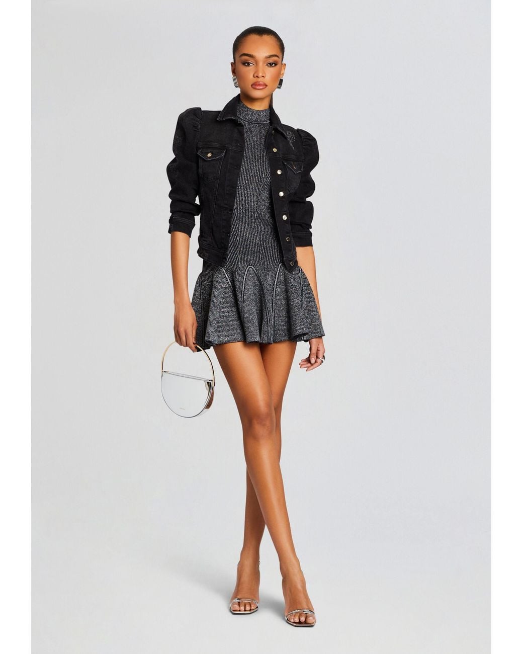 retroféte Black Ada Denim Jacket