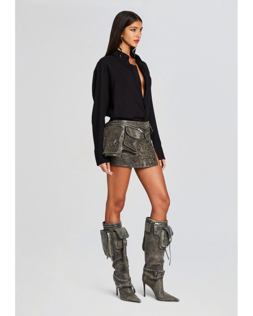 retrofete Langely Leather Skirt in Black Lyst