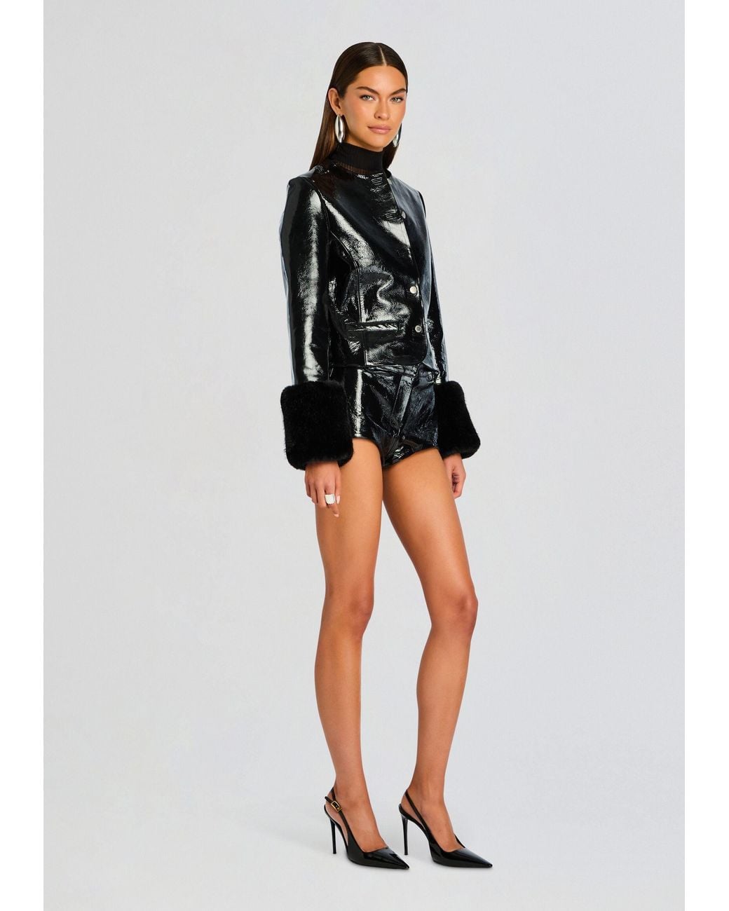 retroféte Black Talvi Leather Jacket