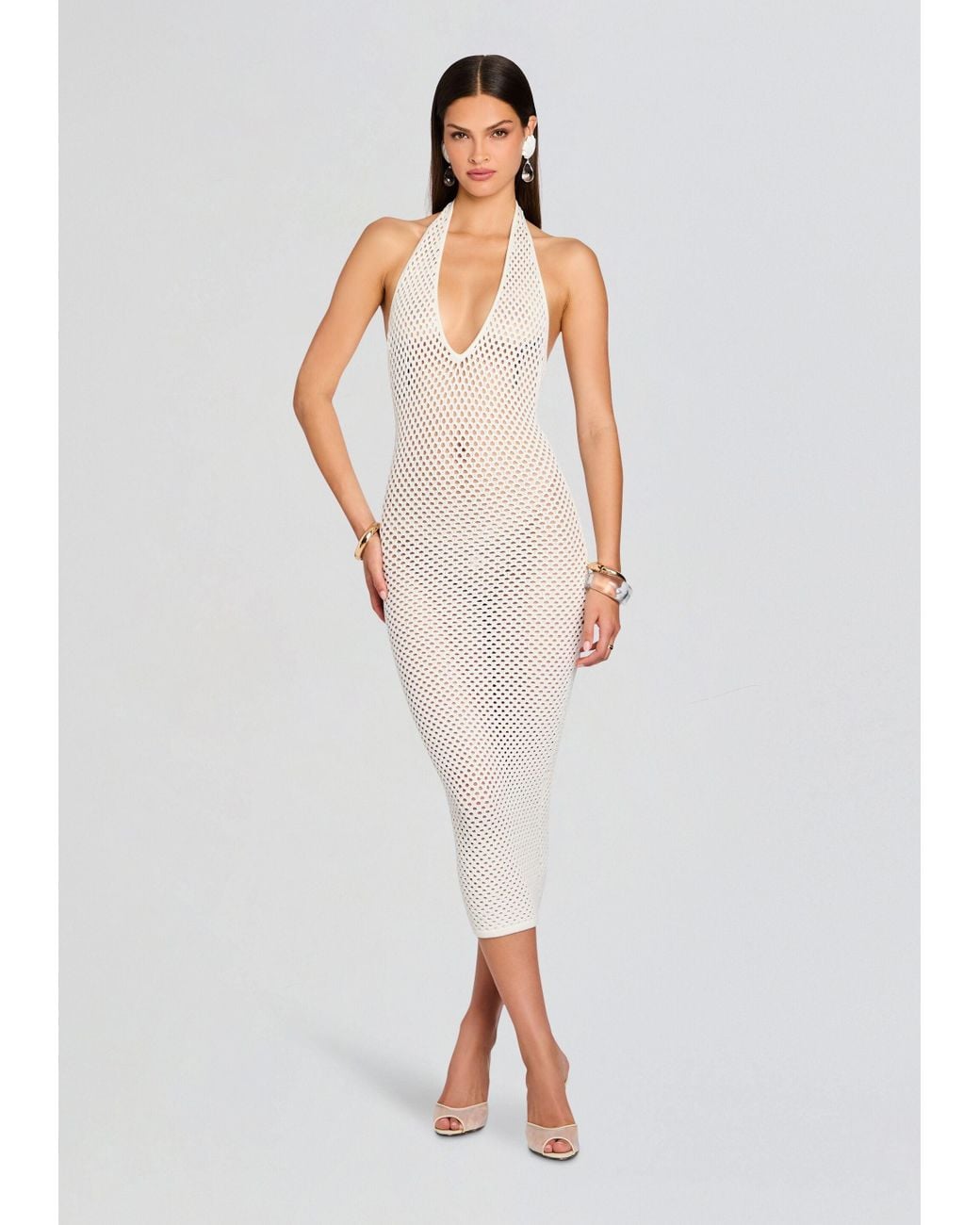 SER.O.YA Mags Crochet Midi Dress in White | Lyst SER.O.YA Mags Crochet Midi Dress in White | Lyst