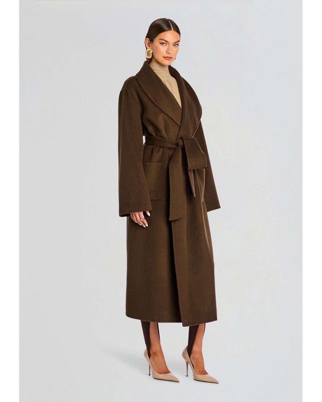 SER.O.YA Brown Mavis Wool Coat