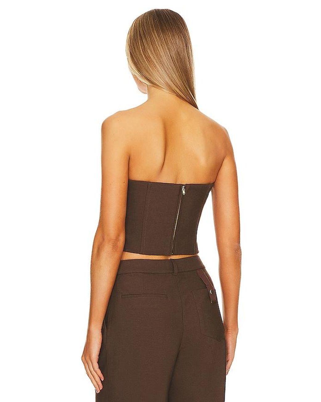 Camila Coelho Brown Xenia Top