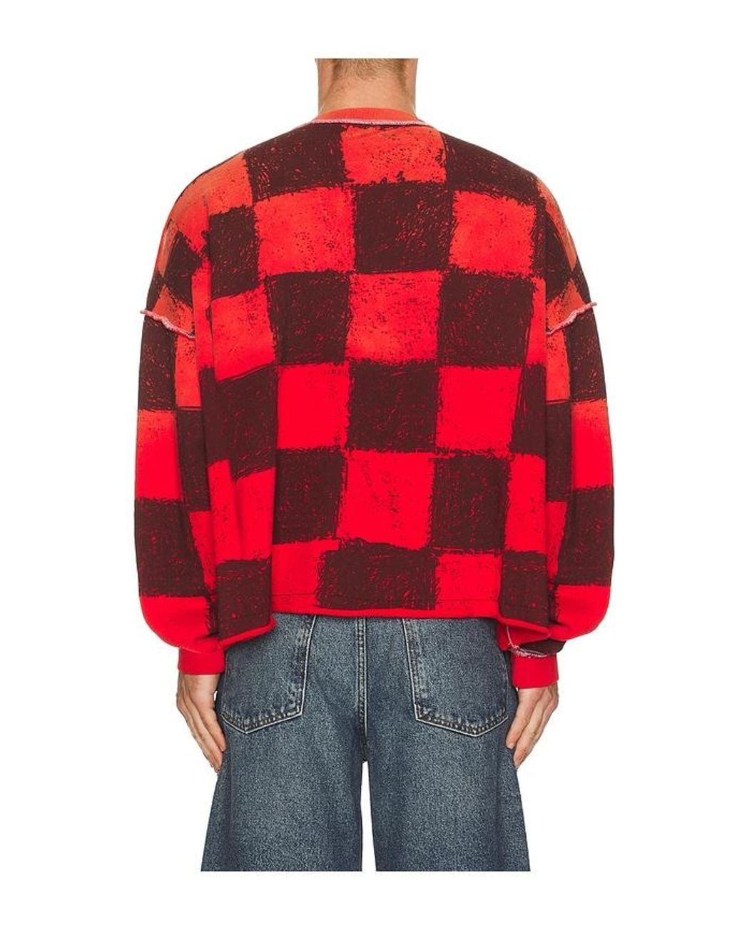 DIET STARTS MONDAY Red Sl&D Crewneck Sweatshirt for men