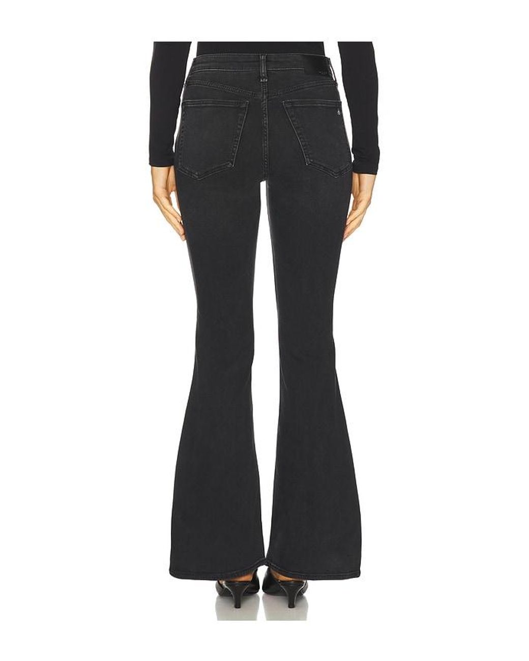 Rag & Bone Black Flexi Dahlia Flare Jeans