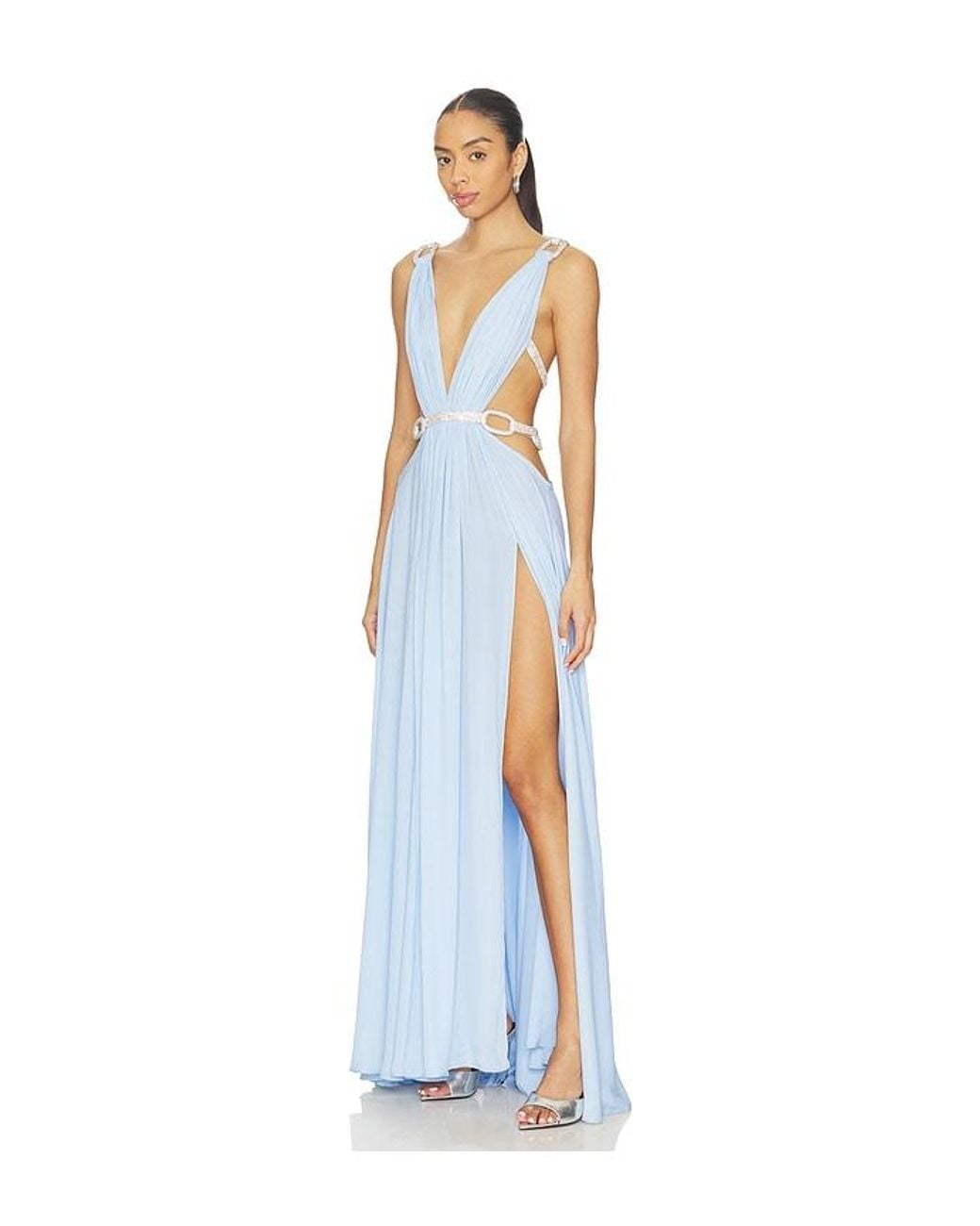 Bronx and Banco White Brielle Diamond Gown