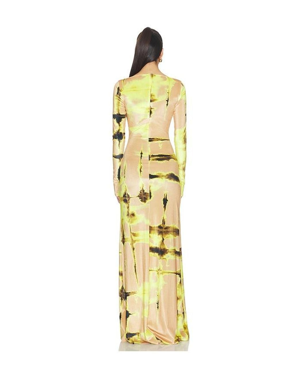 LAPOINTE Metallic Abendkleid Boatneck Gown