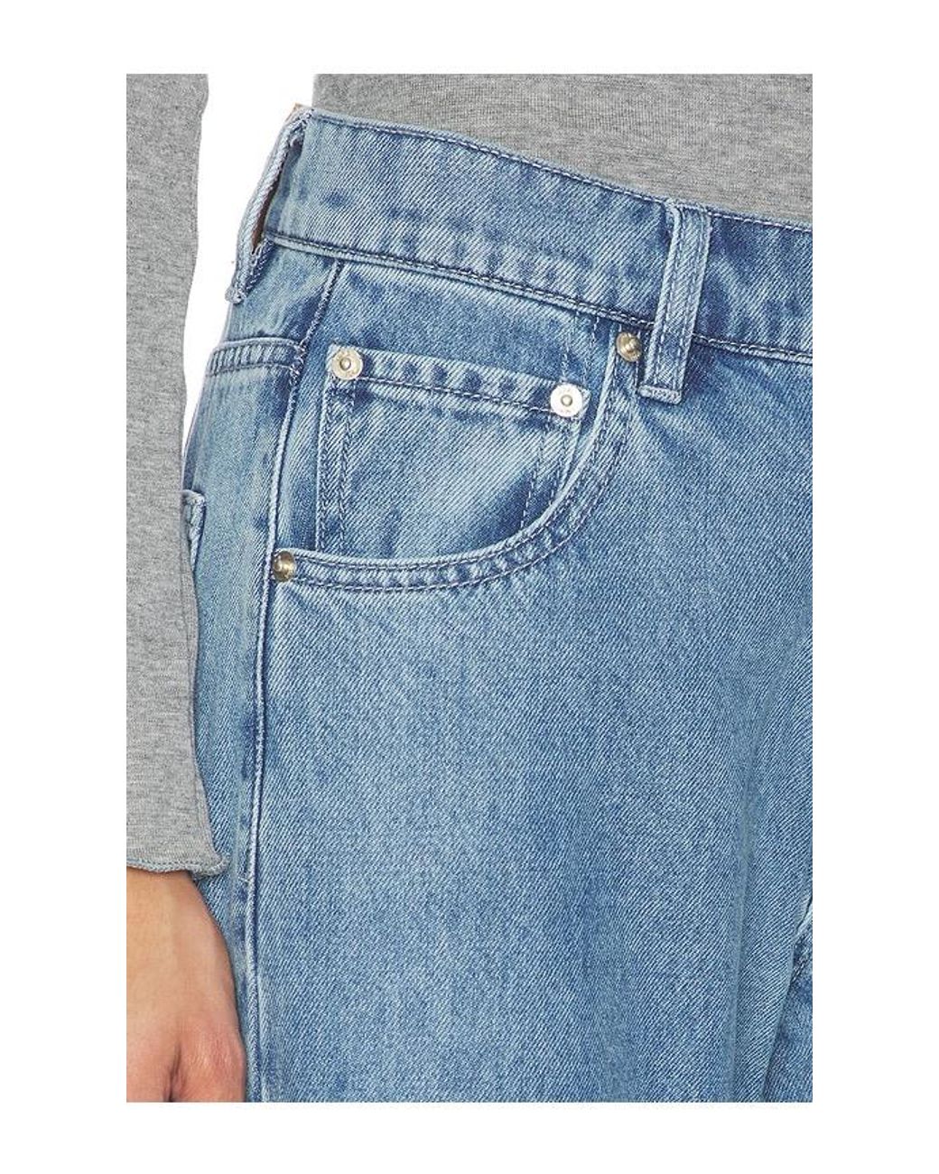 MOTHER OF ALL Blue Hose Hedi Low Waist Wide Leg