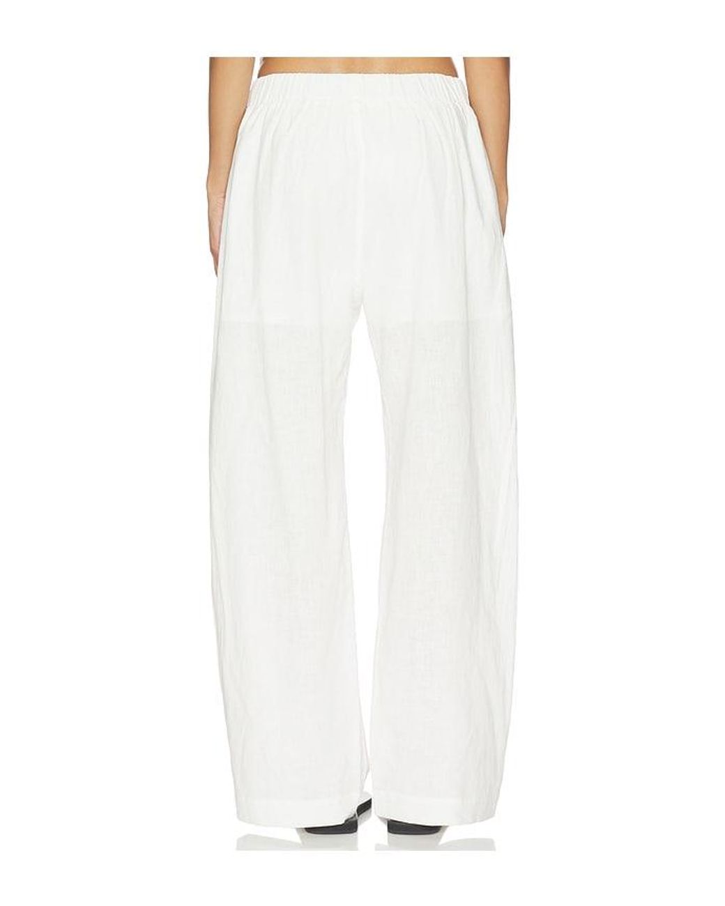 Artless White Linen Relaxed Pants