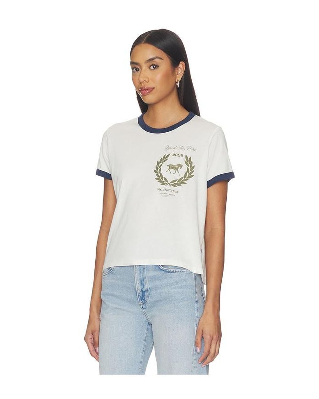 The Laundry Room White Year Of The Horse Perfect Ringer Tee