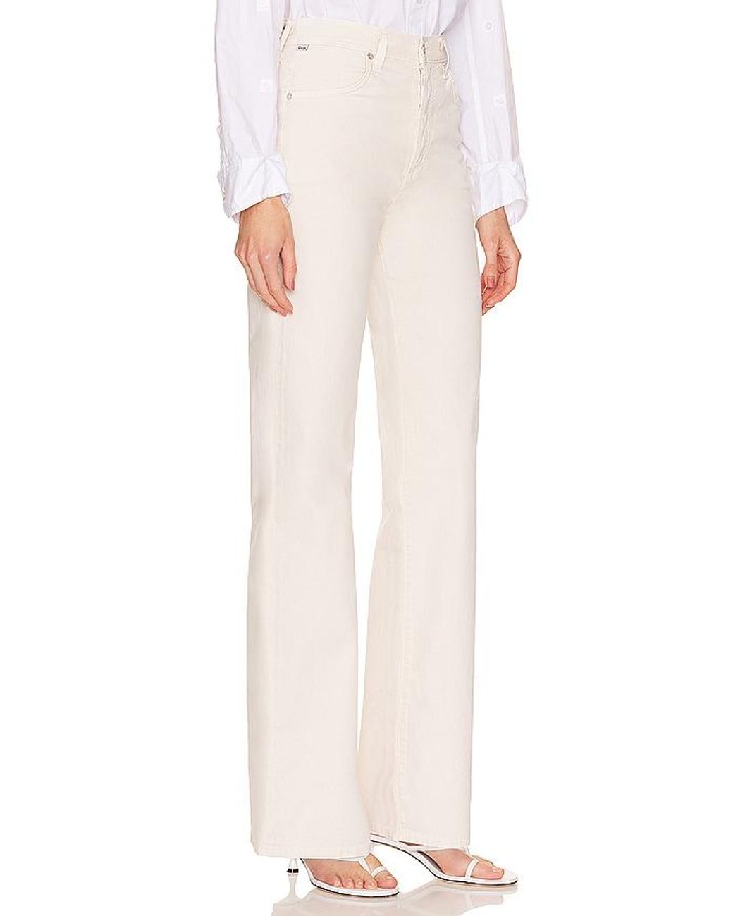 Citizens of Humanity White Annina Wide Leg Jeans