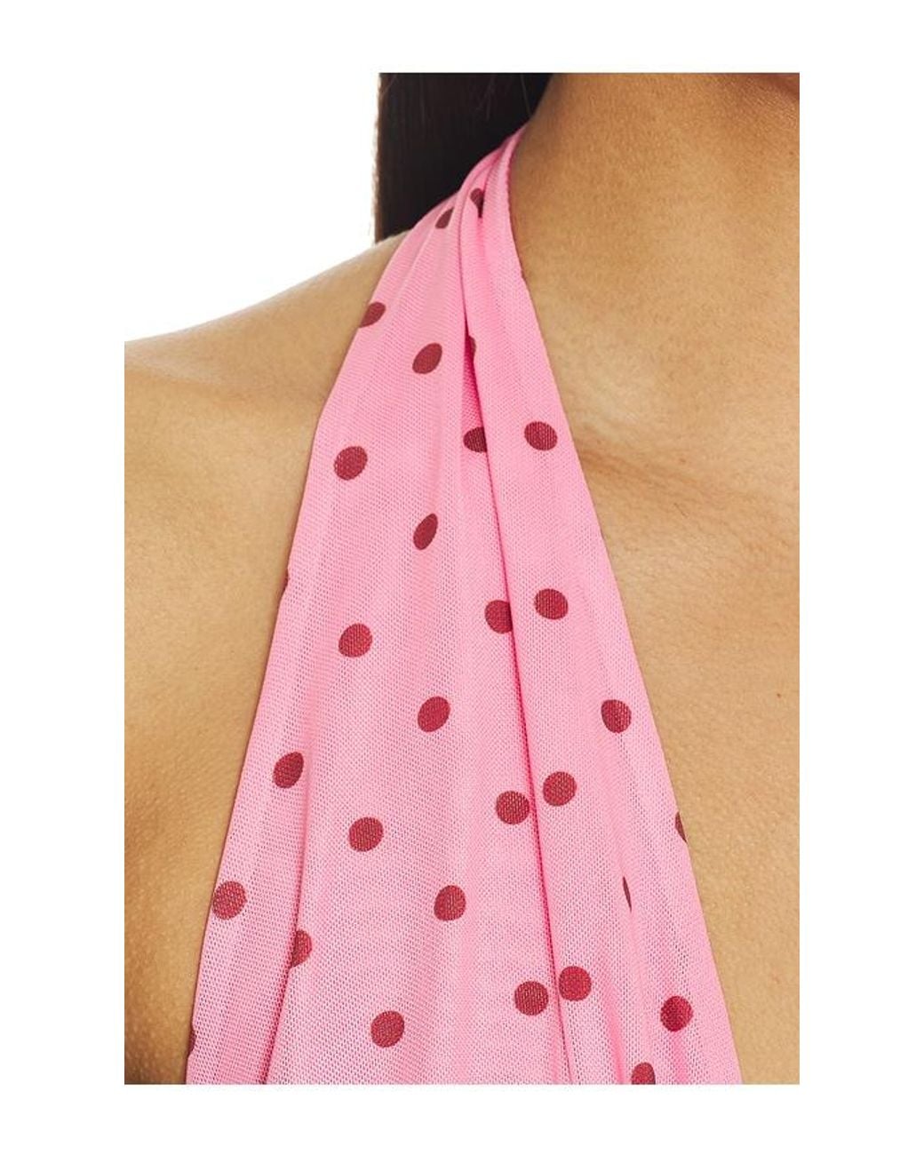 MORE TO COME Red Micha Halter Mini Dress