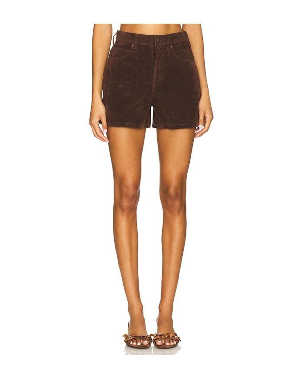 Free People Black X We The Free Tippi Faux Suede Short