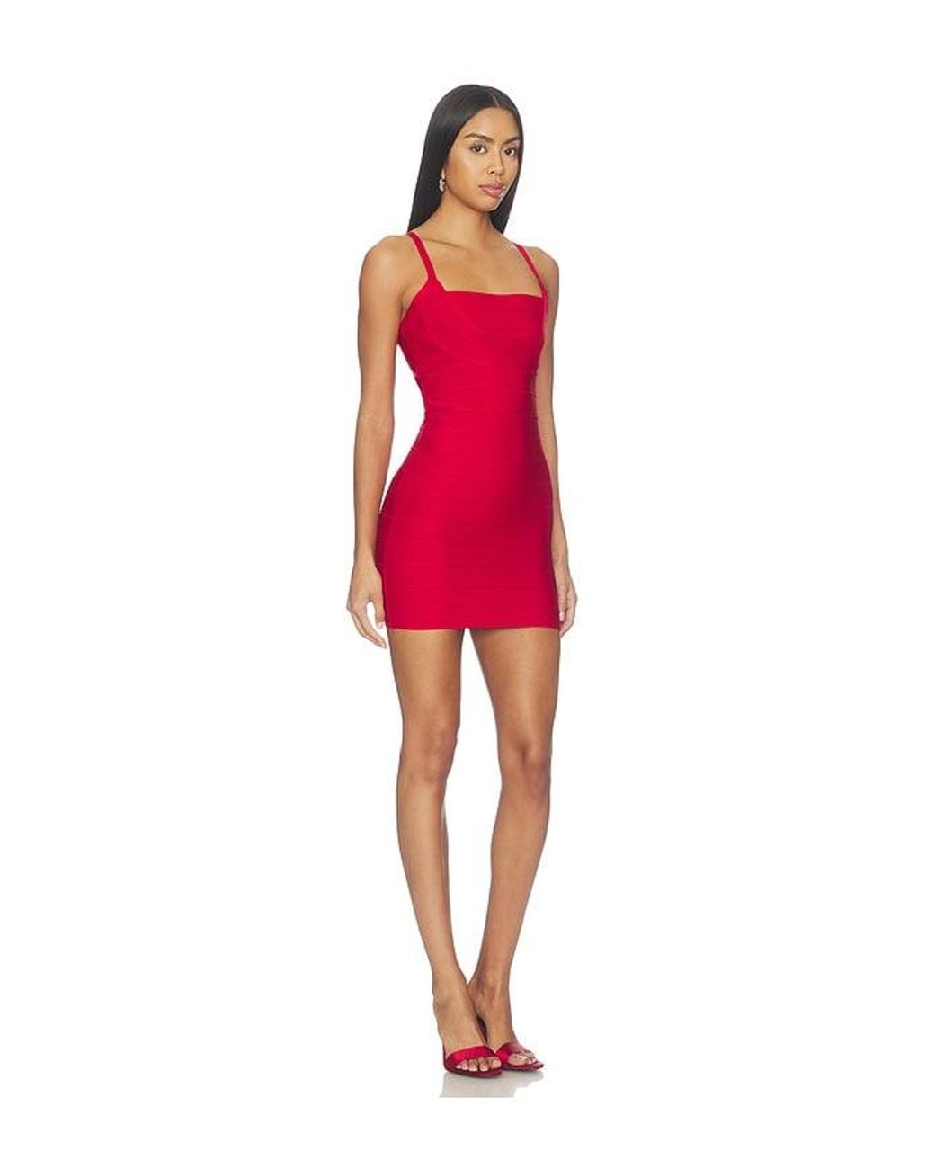 Hervé Léger Red The Dance Floor Dress