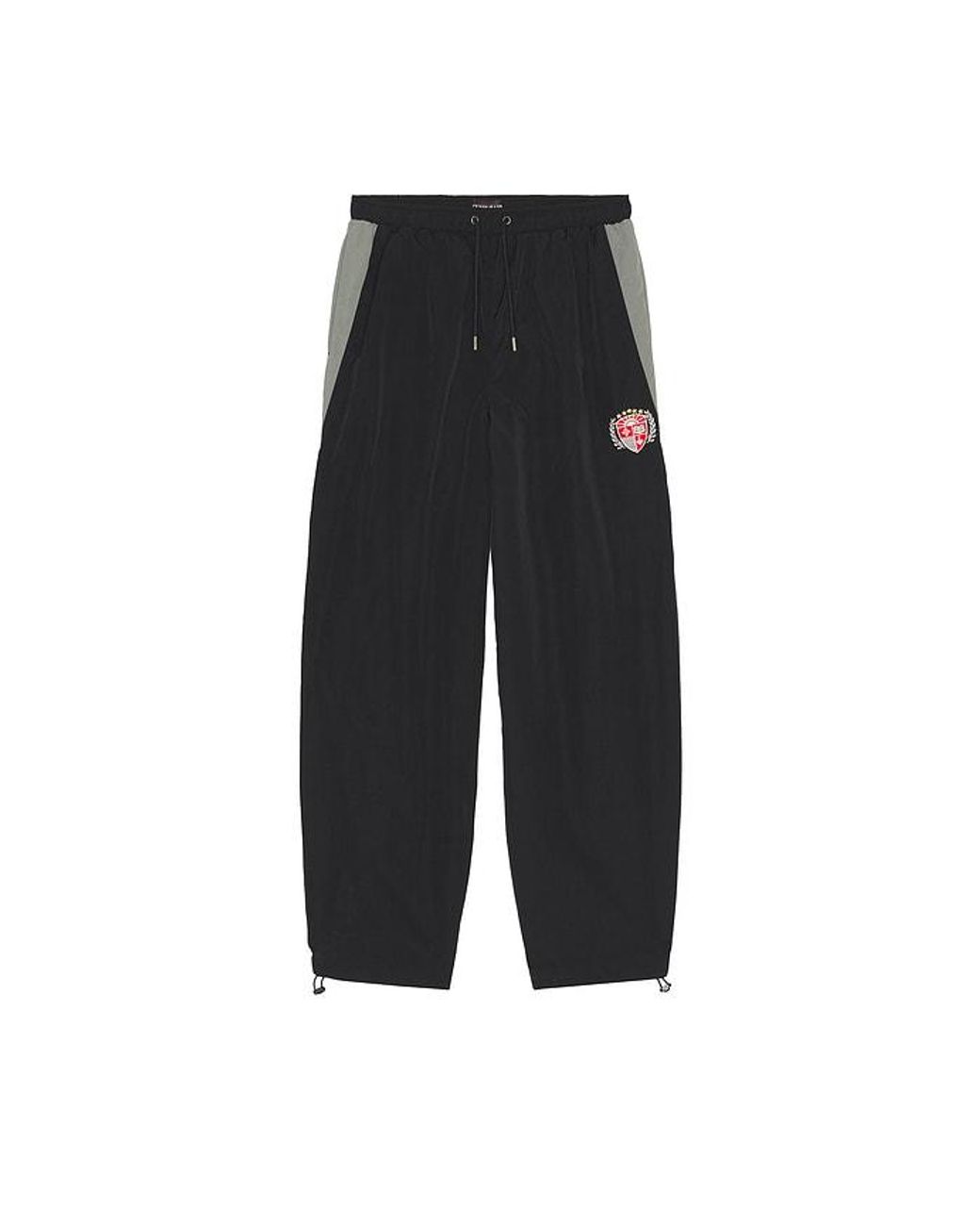 Guess Black Embroidered Nylon Track Pant for men