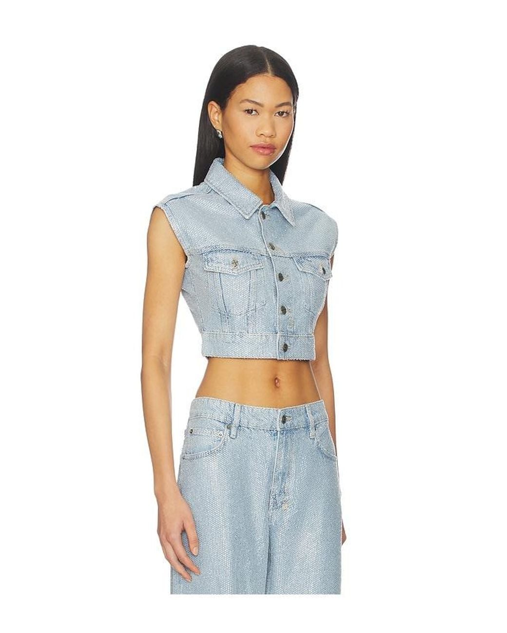 Ksubi Blue Trucker Vest