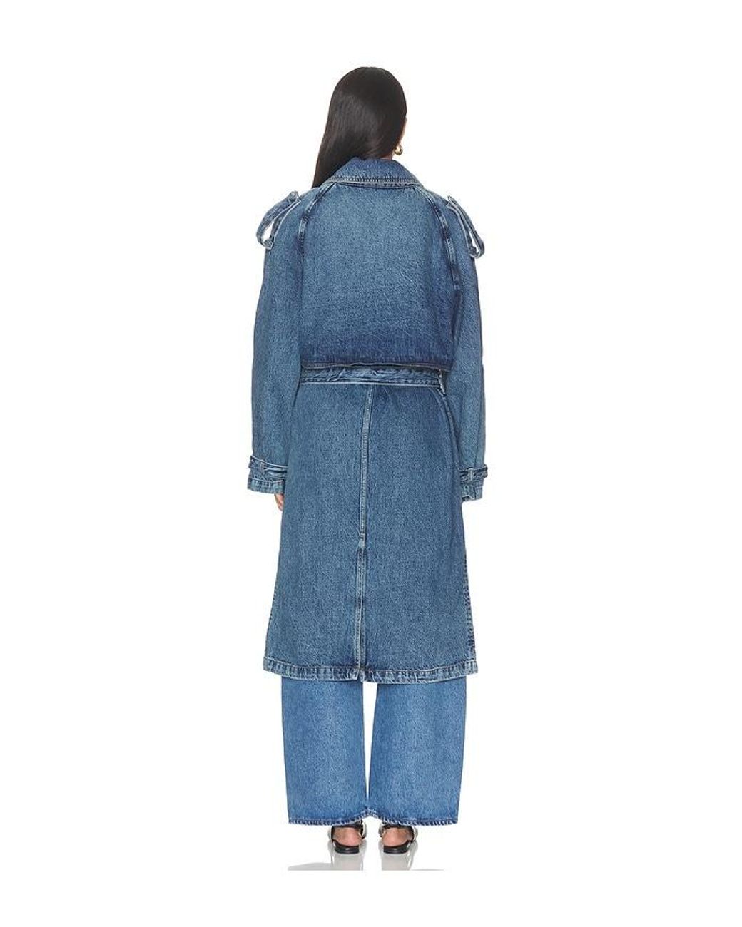 Anine Bing Blue Rickie Maxi Trench