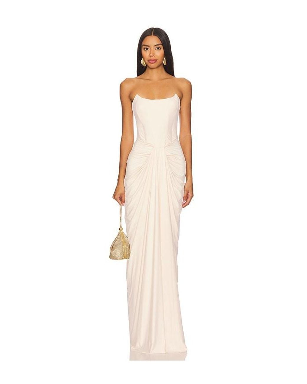 Deme by Gabriella White Pearl Gown