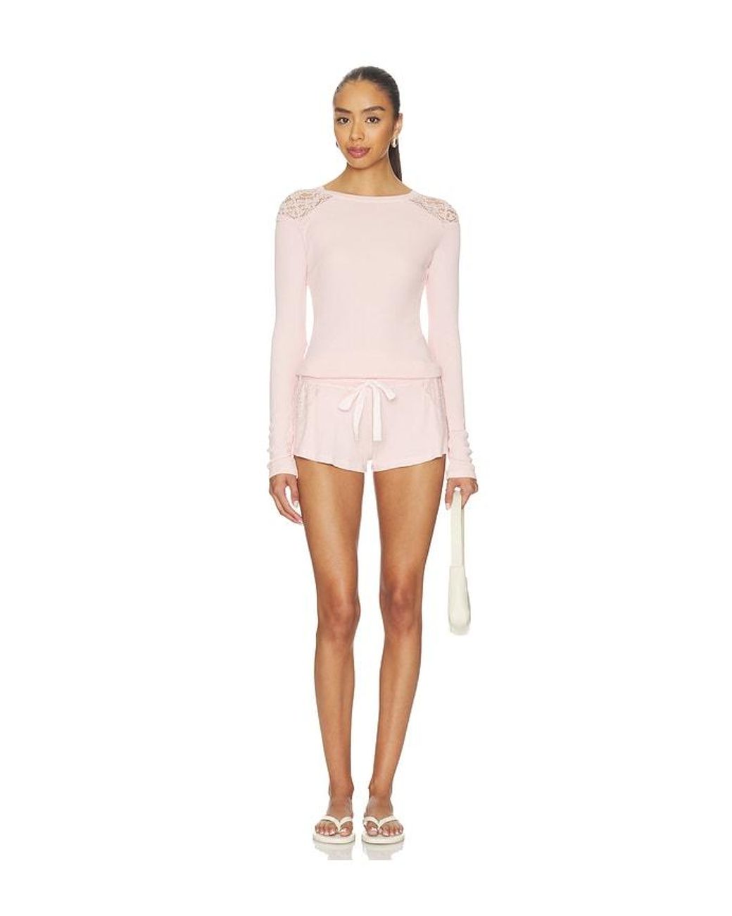 Free People White X Intimately Made You Blush Short Solid