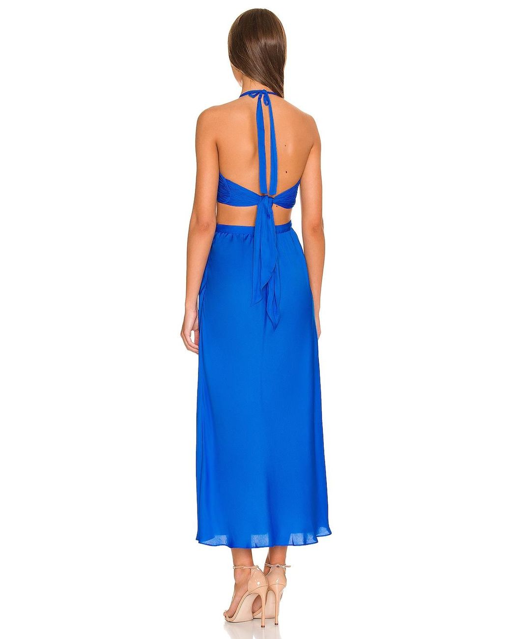 Line Dot Kara Midi Dress in Blue Lyst