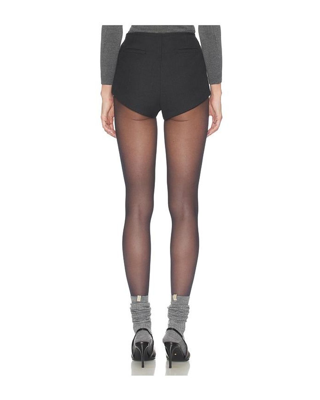 Milkwhite Black Short With Flower