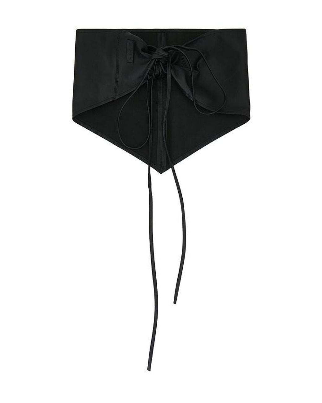Ziah Black Leather Scarf