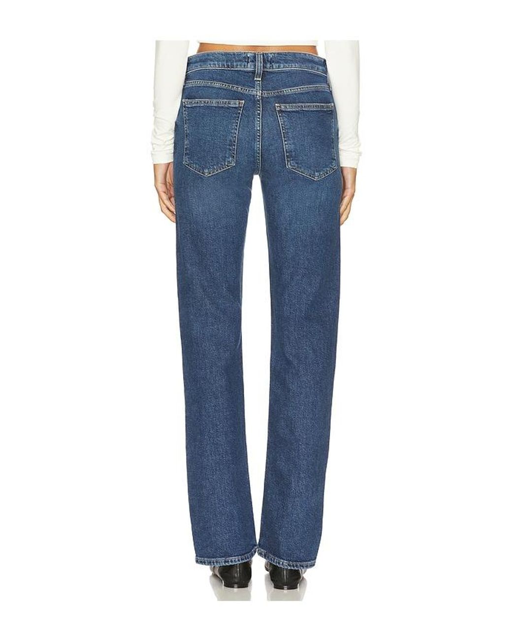 Agolde Blue Gerade Low Rise Slim