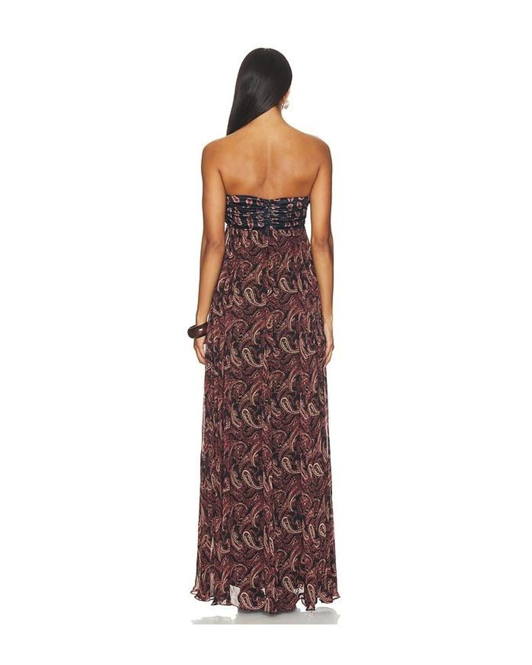 Rococo Sand Purple Ruched Drape Maxi Dress