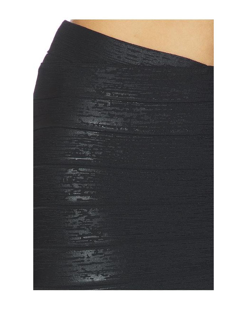 Hervé Léger Black The Metallic Jenna Skirt