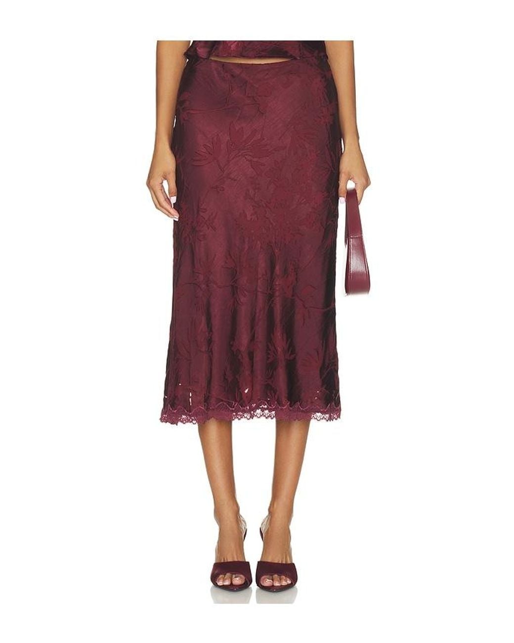 Astr Red Windey Skirt