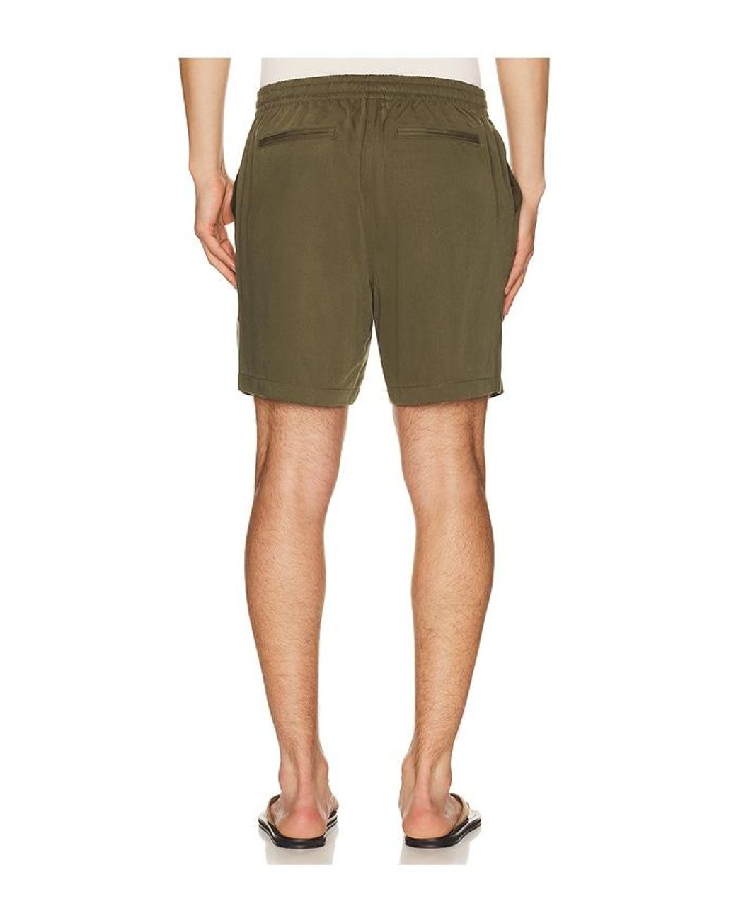 Onia Green Lyocell Beach Shorts for men