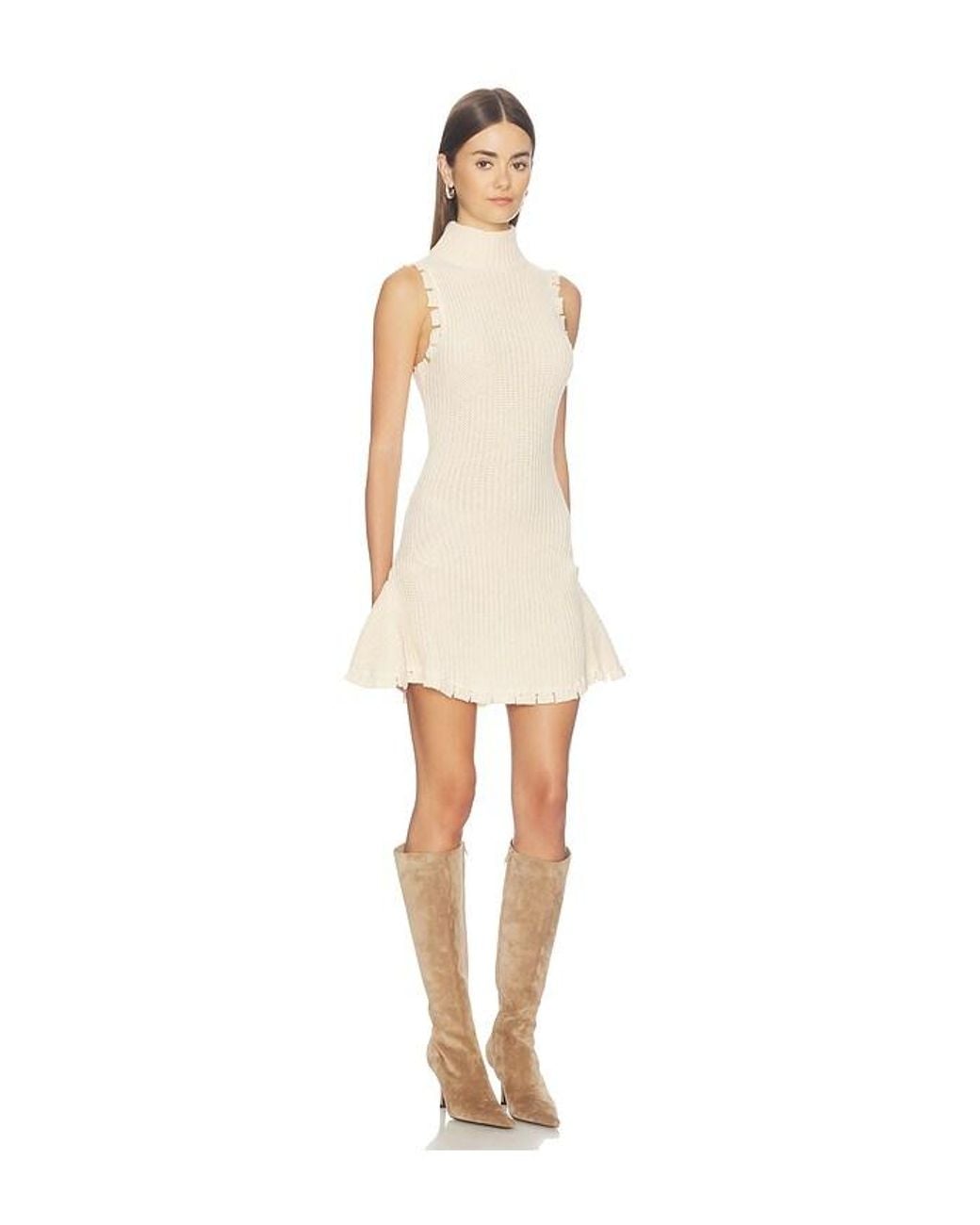 MORE TO COME Natural Kadence Mini Dress
