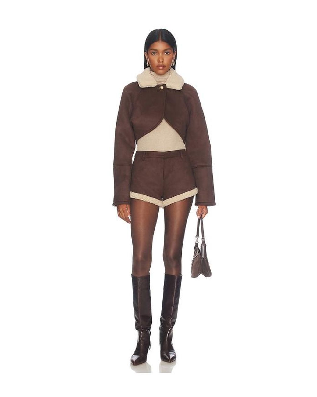 Lovers + Friends Multicolor Lola Faux Shearling Short
