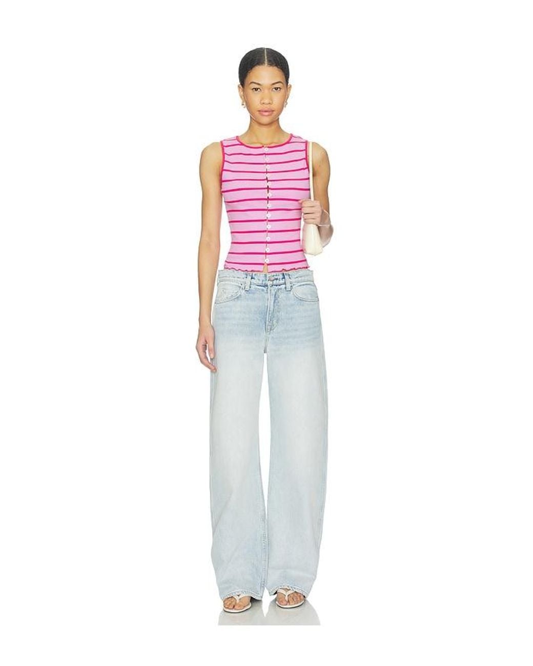 Free People Red Tilly Striped Vest
