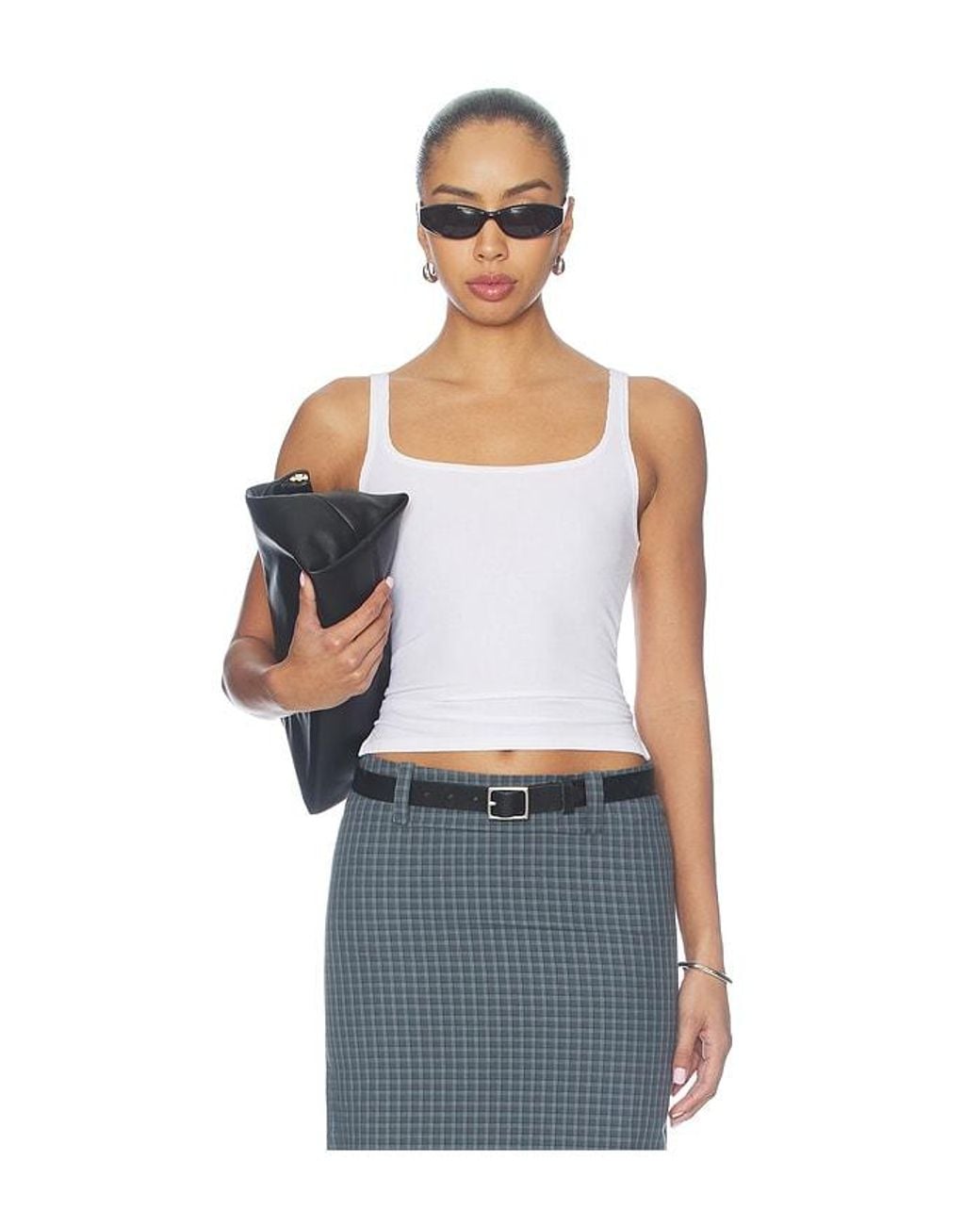 WAO White Square Neck Tank