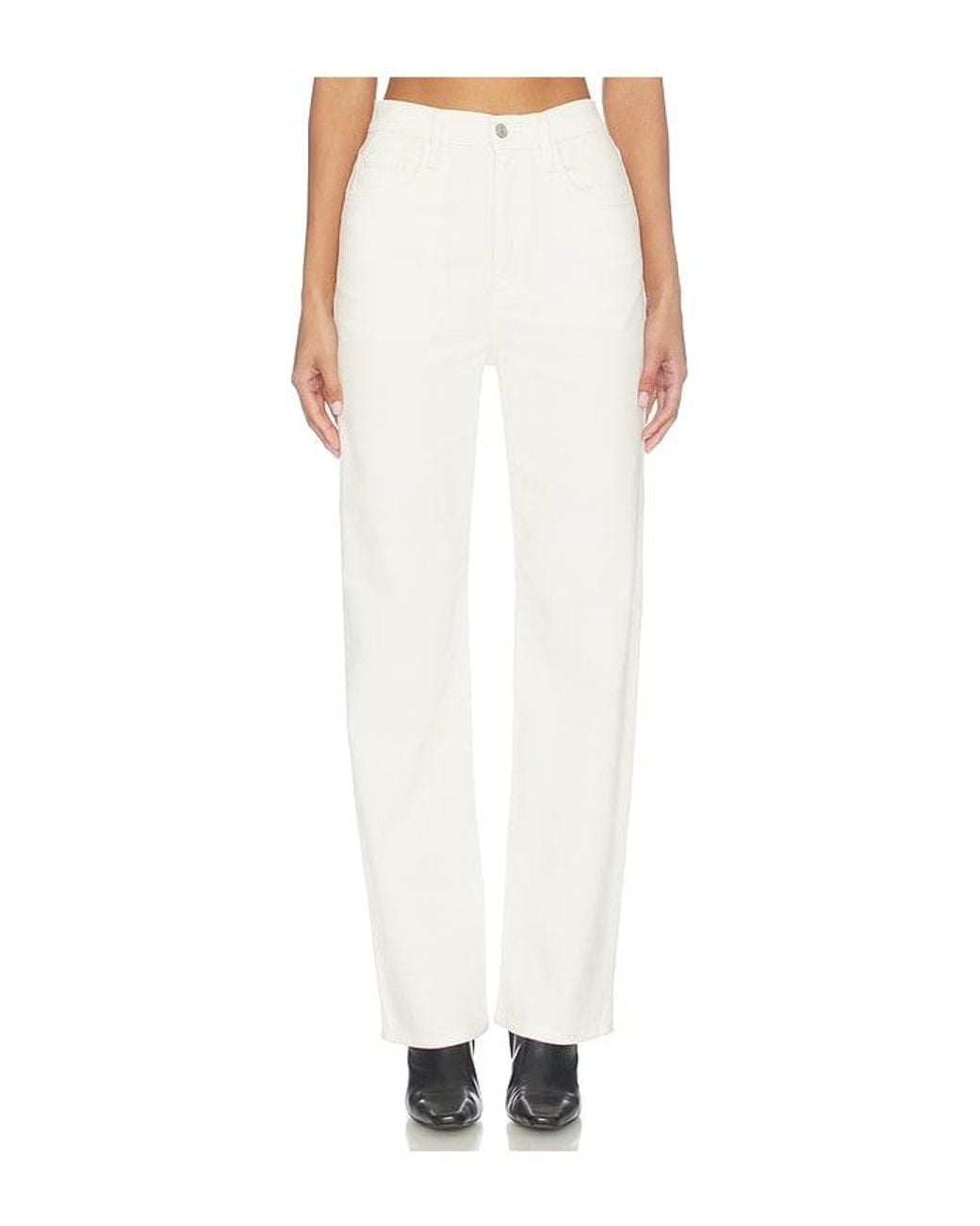 Levi's White Ribcage Full Length Wide Leg Jean