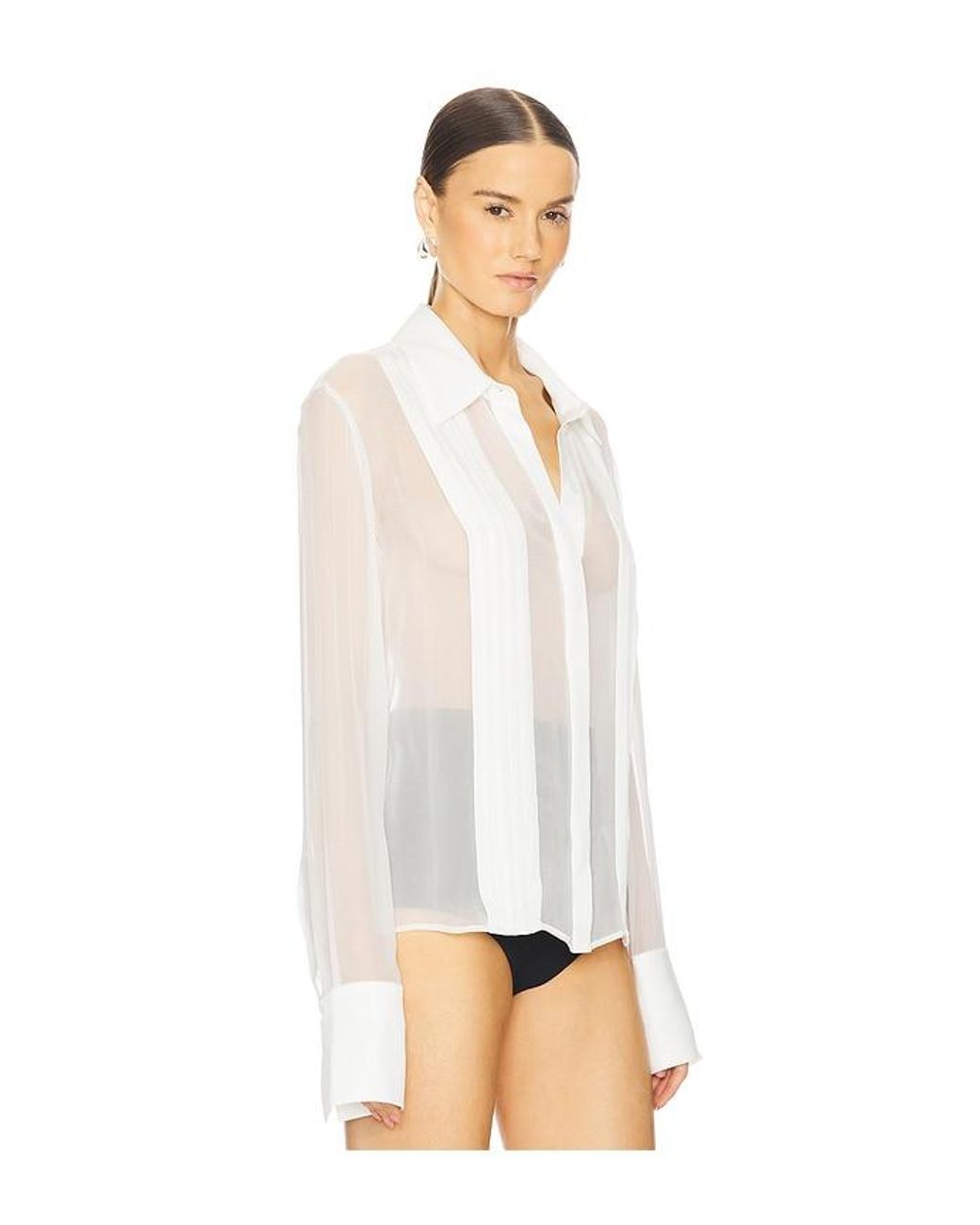 Sans Faff White Meghan Silk Blouse