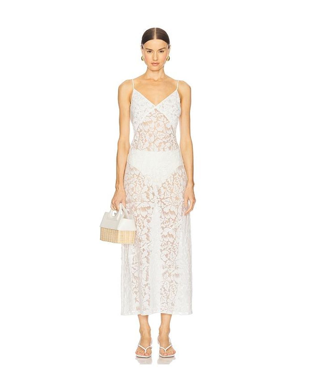 Onia White Burnout Slip Dress
