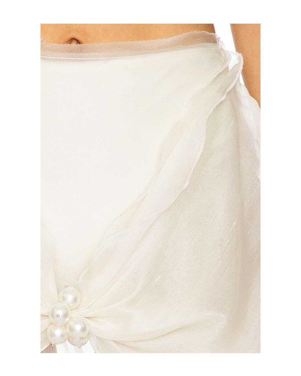 Milkwhite White X Revolve Organza Midi Skirt With Big Bow
