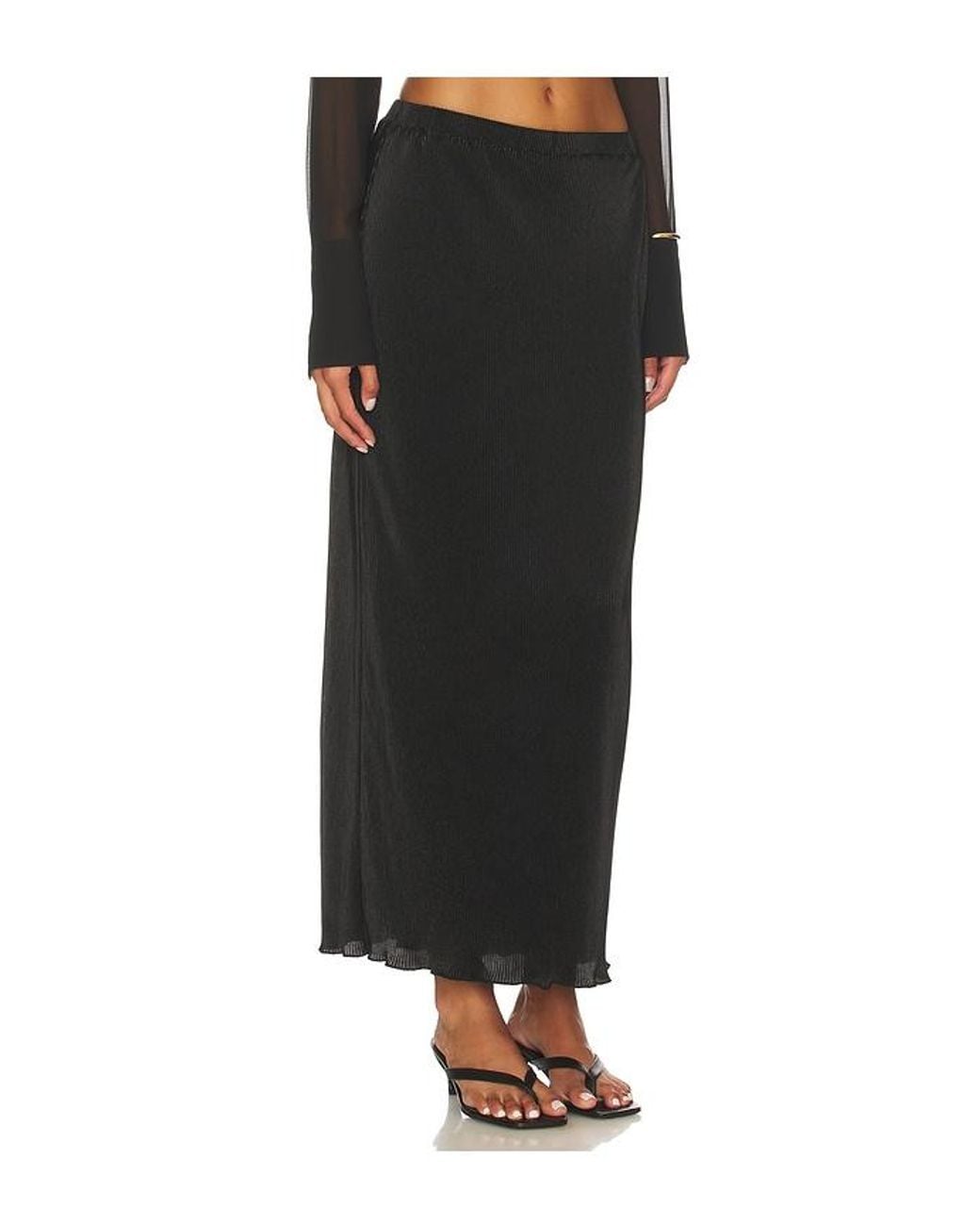 Lovers + Friends Black Gala Maxi Skirt