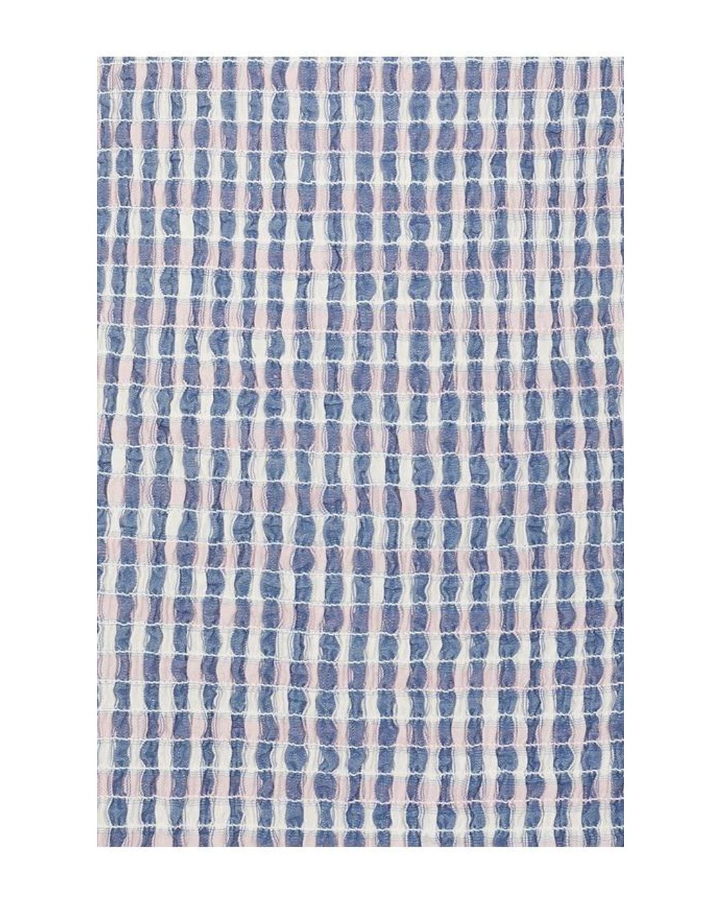 Onia Blue Air Linen Smocked Boatneck Dress