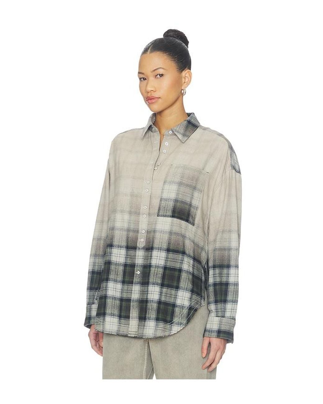 Free People Green X We The Free Alexi Plaid Shirt