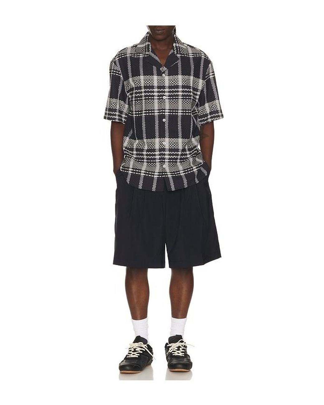 KROST Black Eco Pleated Short for men