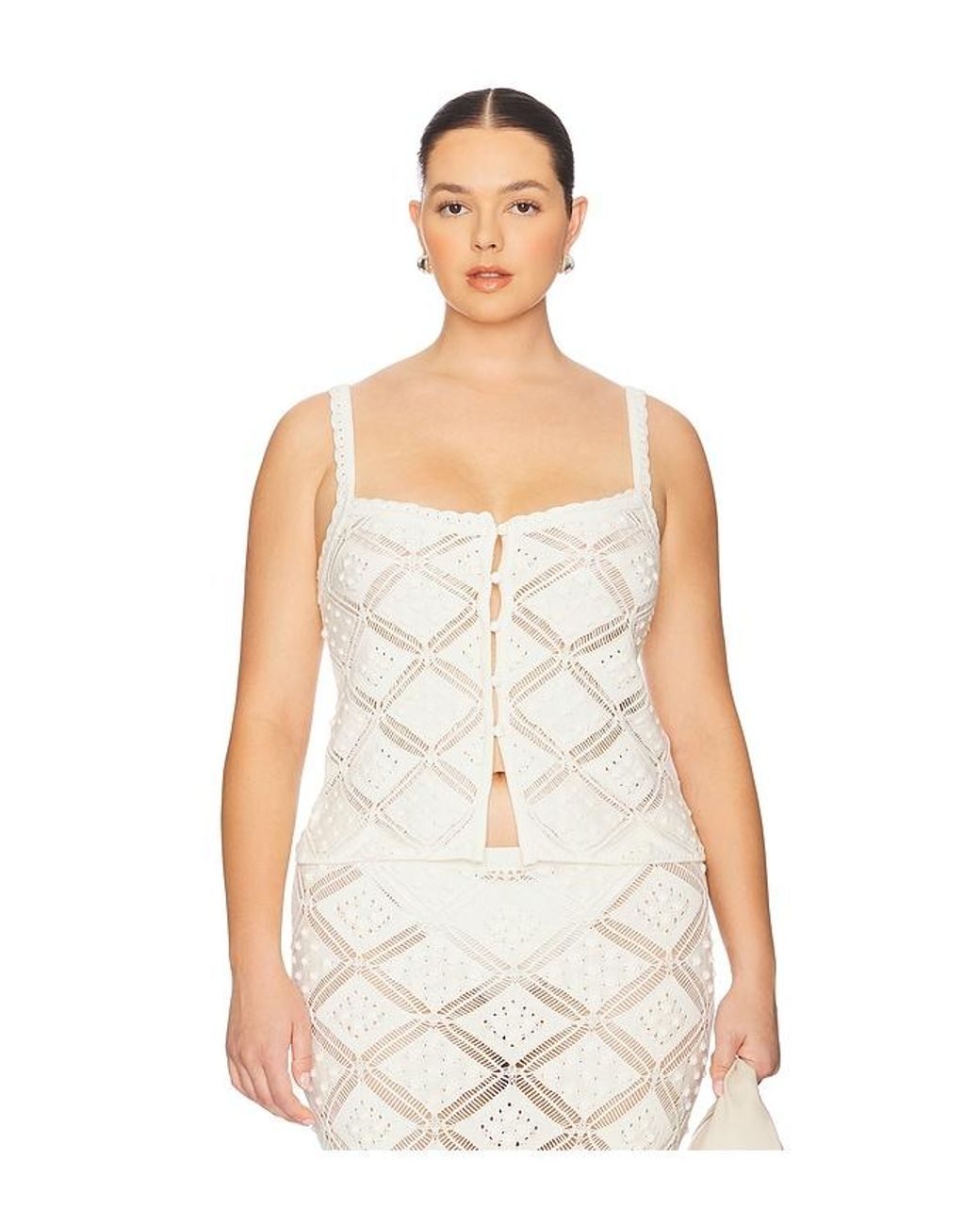 L'academie White 'Academie Baileigh Knit Top